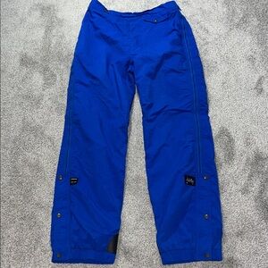 Men’s Slalom Gore Tex Royal Blue FULL Zipper winter ski snowboard pants 36 x 31”